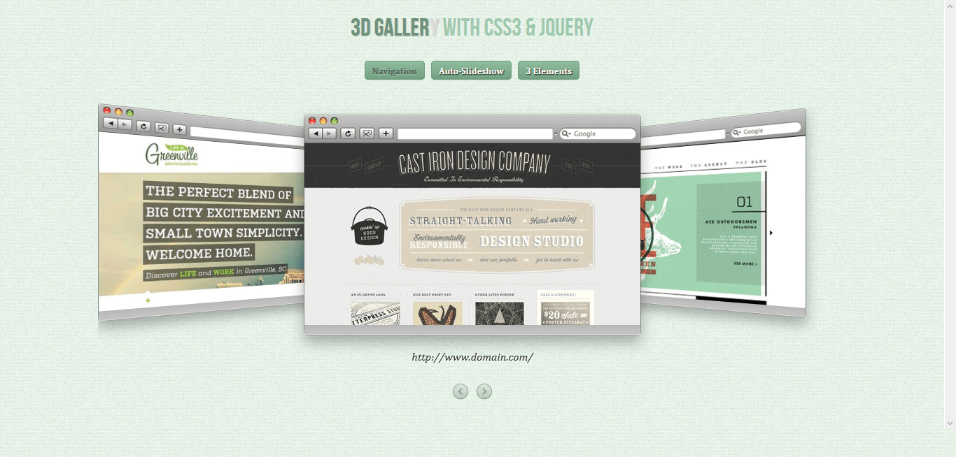 Gallery CSS3 jQuery