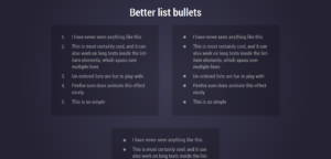 Better bullets for lists