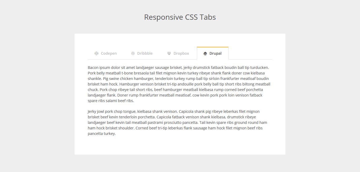 Responsive CSS Tabs