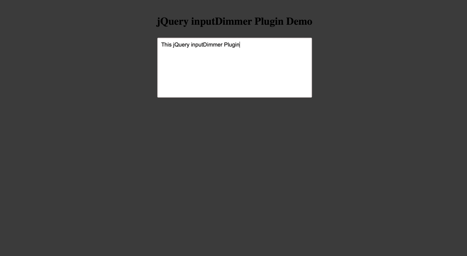 Text Input Dimmer