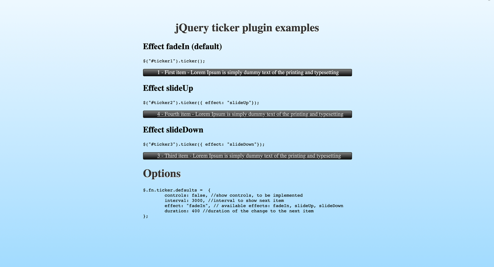 Web Ticker